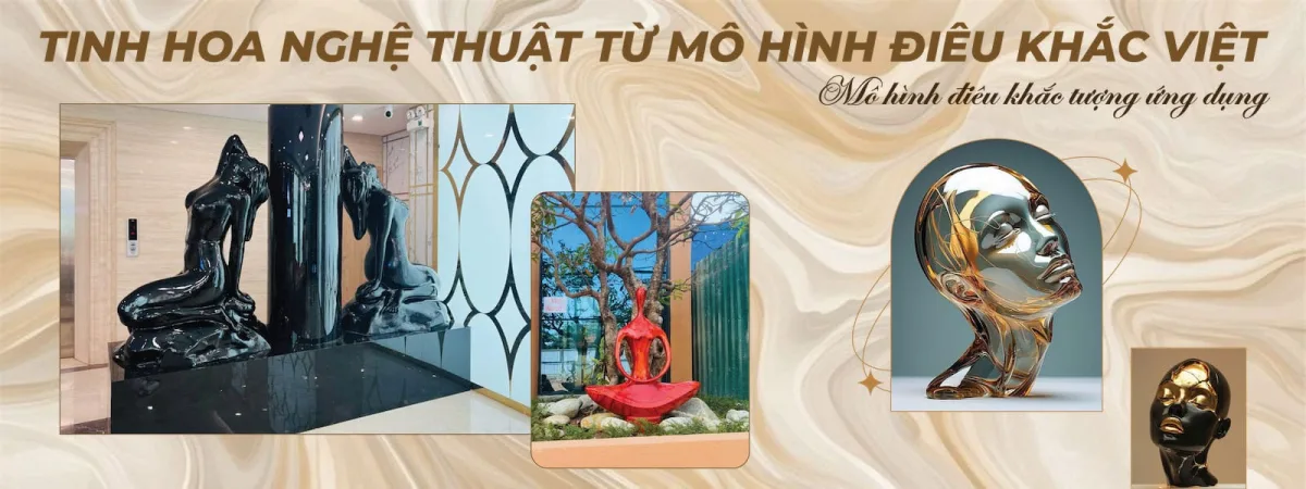 Banner sản xuất tượng và mô hình decor sự kiện