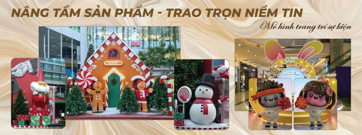 Banner mô hình điêu khắc ứng dụng cho công trình
