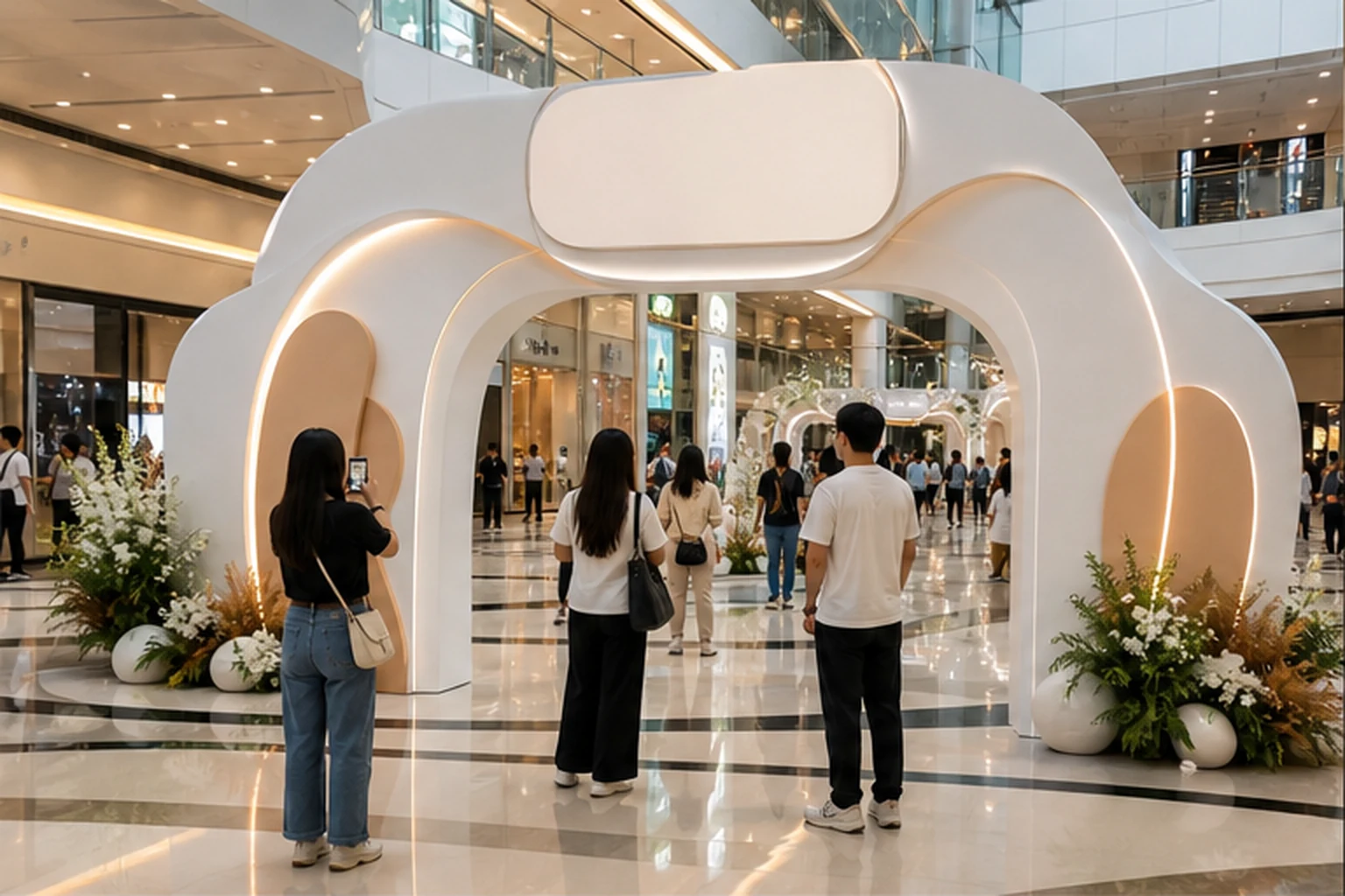 Cổng mô hình trung tâm thương mại ấn tượng, bền đẹp
