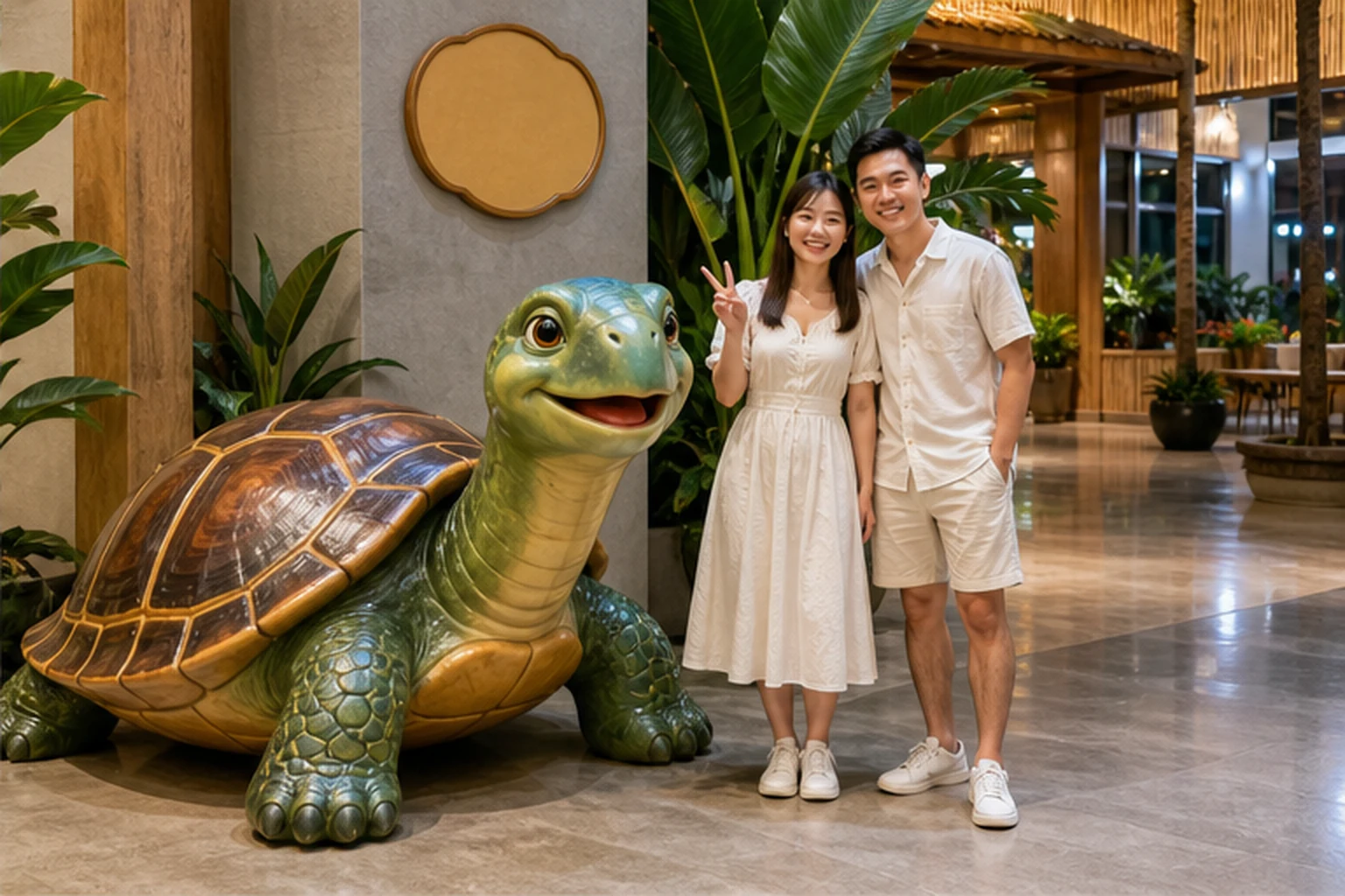 Trang trí con rùa cho tiểu cảnh và không gian
